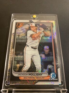 2024 Bowman Mega Box MLB Mojo Refractor 26 Jackson Holliday RC Baltimore Orioles